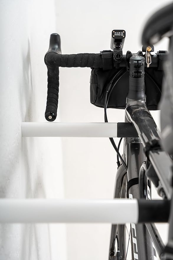 SELVA Rack - Wooden Wall Mount for Bicycle. in Different Sizes and 3 Colors: Natural, Black and White (White, 11" 13/16)