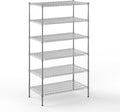 24" Deep x 42" Wide x 74" Height Wire Shelving Kit | 6-Tier | NSF Commercial Storage Rack Unit