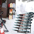 Freestanding Metal Snowboard & Ski Storage Rack for Garage or Home Gym - Organize with 4/5/6 Layer Options, Durable Triangle Design for Maximum Space Efficiency
