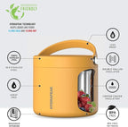 Hydrapeak 18oz Stainless Steel Vacuum Insulated Food Jar | Jar for Hot Food and Cold Food, Wide Mouth Leak-Proof Soup Jar for Adults, 10 Hours Hot and 16 Hours Cold (Tangerine)
