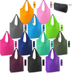 BeeGreen 12 Pack Bulk Reusable Grocery Bags Multicolor Durable Machine Washable Grocery Bags for Shopping X-Large 50LBS Heavy Duty Folding Reusable Bags Totes with Zipper Storage Bag