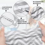 Shappy 2 Pcs Large Travel Laundry Bag Washable Waterproof Wet Dry Large Dirty Clothes Bag Bathing Workout(Stripe Style)