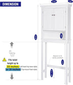 Spirich Over The Toilet Storage Cabinet, Bathroom Shelf Over The Toilet, Over Toilet Bathroom Organizer (White)