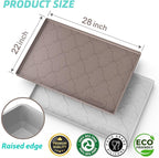 SIKADEER 28" x 22" Under Sink Mat Waterproof, Silicone Mat Kitchen Drawer Shelf and Cabinet Liner, Sink Protector for Kitchen Organizers and Storage, Boot Tray Pet Food Mats