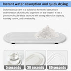 2PCS Water Absorbing Stone Tray, Fast Drying Diatomite Stone Sink Tray, Water Absorbent Diatomite Coasters, Stones Soap Trays for Kitchen Sink, Bathroom Counter Hand Soap Dish & Holders