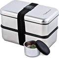 Leak Proof Stainless Steel Bento Box, Stainless Steel Lunch Box For Adults, Metal Bento Box, Japanese Lunch Container, Large With Compartment, Korean Bentobox, Non Toxic, Microwave Safe