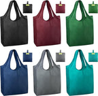 BeeGreen Foldable Travel Bag Reusable Gifts Bags - Reusable Grocery Bags Large Holiday Gifts Cloth Tote With Handles - Bulk Reusable Shopping Bags for Women (Beach Storage Washable Collapsible)