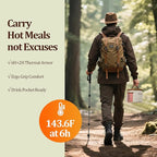 40oz Insulated Food Jar with 2 Compartments, Leak-Proof Thermo for Hot Food Wide Mouth Stainless Steel Includes Spoon and Fork Soup Thermo Lunch Containers Bento Box for Adults, Silver