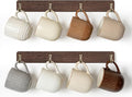 Mkono Coffee Mug Holder Wall Mounted Rustic Coffee Mug Rack with 8 Hooks Metal Display Shelf Wooden Tea Cup Organizer Hanger for Kitchen Dining Room Cabinet Coffee Bar,Set of 2
