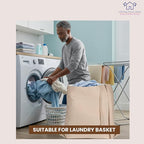 LFH Home Cotton Canvas Large Laundry Bag with Handle, Heavy Duty Drawstring Closure Washable Laundry Bags School Travel, Home, Hotel, College Dorm, Organizer Sack, Toys 20x30-Natural
