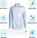 BALEINE 48'' Clear Garment Bags, 12 Packs PEVA Dress Bag for Closet Clothes Dresses Suit Coats Storage (Clear, 12PK)