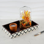 Handicrafts Home 10x6 Black Small Bathroom Tray, Vanity Organizer for Perfume & Cosmetics, Kitchen Counter, Bathroom Tray, Guest Towel Holder, Decorative Napkin Holder, Bathroom Countertop Storage