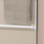 MyGift 3-Tier Over The Door Towel Holder, Bathroom Door Towel Bar, Over Shower Door Bath Shetts Drying Rack for Small Spaces, White Metal