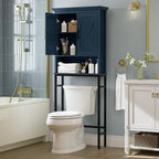 Over The Toilet Storage Cabinet, Over Toilet Storage with Door Above The Toilet Cabinet Freestanding Space Saver Behind Toilet Bathroom Organizer Over Toilet Bathroom Organizer, Ultramarine