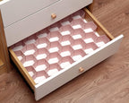 Honeycomb Drawer Divider Suitable for bedroom underwear Socks Cosmetic storage locker sorting 8-piece drawer organizer (Pink)