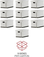 Universal Economy Storage Box, Lift-Off Lid, Letter/Legal, White, Case of 12 (95223)