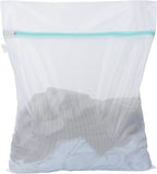 OTraki Medium Mesh Laundry Bags 20x24 inch Zipper Lingerie Bags for Washing Delicates Laundry Mesh Bag Machine Washable for Travel Dorm Hotel Camp, Don't Drying, Melting 140-176℉ White