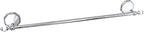 24" Towel Bar - White Porcelain & Chrome - Flora Series - 5 Year Warrantee