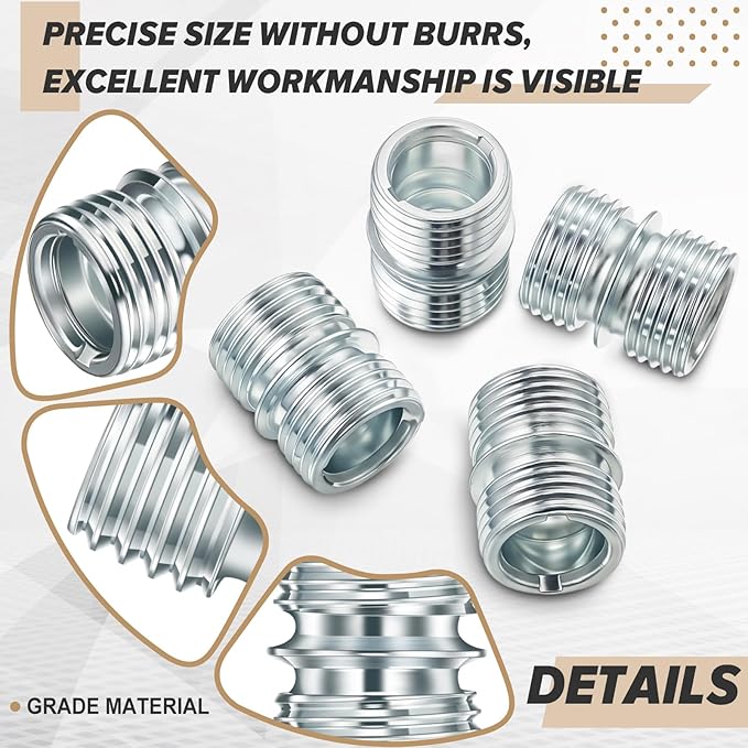 Shimeyao 8 Pcs Coarse Thread Connector for Diameter Wire Shelving Poles, Shelving Connectors Parts Accessories for Shelf Unit, Extending Rack(19.1mm/0.75 Inch)