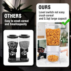 Cereal Dispenser Countertop 3pcs,5.5L Cereal Containers Storage Dispenser for Pantry,Dry Food Storage Rice Containers,Candy Dispenser,Snack Organizer Machine for Grains, Nuts,Oatmeal, Pet Food White