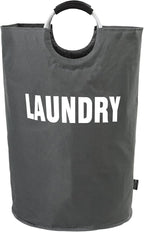 DOKEHOM 160L XX-Large Laundry Basket (7 Colors), Collapsible Laundry Bag, Foldable Laundry Hamper, Folding Washing Bin (Dark Grey, XXL)
