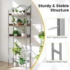 Giantex 3-Tier Over-The-Toilet Rack, Freestanding Bathroom Space Saver W/ 3 Open Shelves & Sturdy Metal Frame, Mid-Century Storage Rack for Bathroom, Laundry Room, Easy Assembly (Sliver)