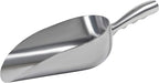 Cast Aluminum Utility Scoop, Round Bottom, ice scoop For Multi-Purpose Use, With Finger Groove Handle (85 oz)