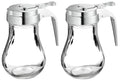 OCS Parts Syrup Dispenser with Lid and Dispensing Thumb Lever | Commercial Grade Liquid Dispensers for Home and Commercial Kitchens (2, 6 OZ)