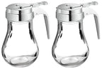 OCS Parts Syrup Dispenser with Lid and Dispensing Thumb Lever | Commercial Grade Liquid Dispensers for Home and Commercial Kitchens (2, 6 OZ)