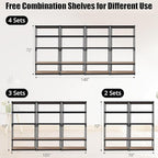 Heavy Duty Garage Storage Shelves, 5-Tier Metal Adjustable Shelving Unit with 2500 LBS Capacity, 35" l x 18" w x 72" h Storage Shelving for Kitchen Pantry Basement Bathroom Laundry