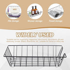 Yeaqee 6 Pcs Letter Tray Wire Paper Trays Stackable File Desk Organizer Metal File Paper Holder Basket for Desk Desktop Letter Storage for Office Home Classroom School(14'' x 10'' x 3'',Black)