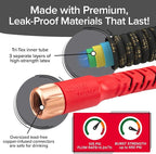 Pocket Hose 25 FT Copper Head Expandable Garden Hose with Pocket Pivot, No Tangles, AS SEEN ON TV, 360° Swivel, Tri-Tex Tubing, Force Field Jacket, Lead-Free, No-Kink, Anti-Burst w/APT