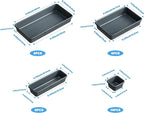 Gonice 30 PCS Black Interlocking Desk Organizer, Plastic Drawer Organizer Tray, Drawer Separator Tray for Office, Bathroom, Kitchen