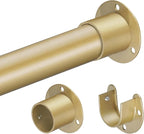 1.3 Inch Diameter Closet Rods for Hanging Clothes 17-51 Inch Adjustable, Metal Heavy Duty Closet Pole, Gold Closet Bar for Hanging Clothes, Suitable for Closet, Wardrobes, Bathroom, Windows