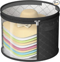 STARGAZ Hat Boxes For Women Storage - This Oversized Clear Hat Storage Bag can hold 9 hats,suitable for cowboy hats,suitable for travel and daily hat organizer for closet.(Black)