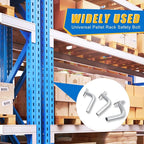 Zonon 100 Pcs M7 x 40mm Universal Pallet Rack Drop Pins, L Shaped Flat Head Safety Bolts, Heavy Duty Carbon Steel Shelf Pins for Warehouse, Storage and Shelving Systems
