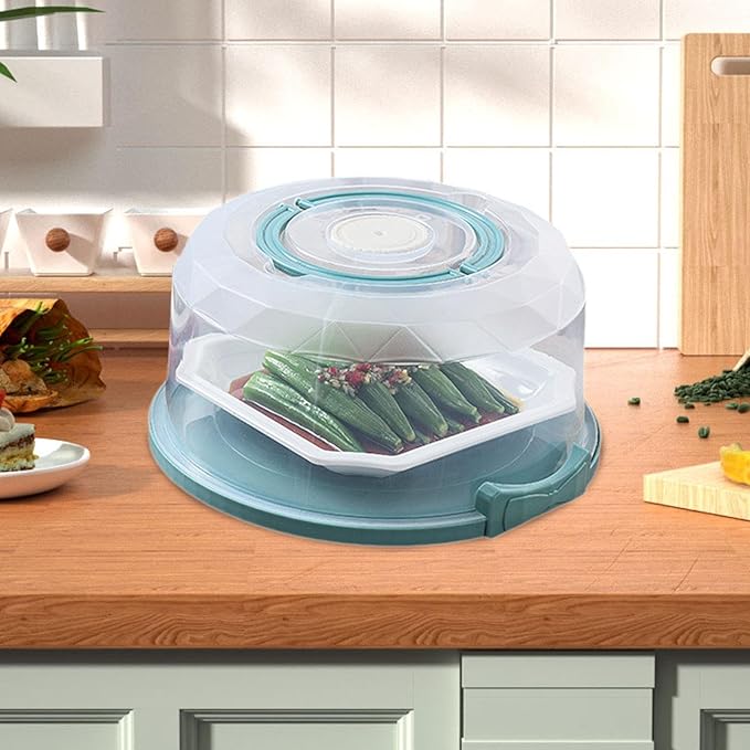 Cake Carrier with Cover and Handle 8 inch Cake Cake Box Dustproof Cake Carry Container Cupcake Holder for Parties Dishes
