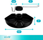 Stander Wonder Pole Bin Accessory Pack, Storage Bin Accessory with Toilet Paper Holder, Towel Hook for Wonder Pole and Wonder Bathtub Pole, Bathroom Organizer Storage Shower Caddy, Black