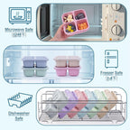 20 Pack Snack Containers, 4 Compartments Reusable Bento Snack Box for Meal Prep, BPA Free Lunchable Containers, Divided Food Storage Containers for Work, Picnic, Microwave and Dishwasher Safe