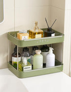 Countertop Coffee Station Organizer | 2-Tier Whisky Glass Tray, Mug Drying Shelf with Removable Drain Tray - Easy to Install, Clean - Spice Rack for Kitchen, Bathroom Counter Organzier