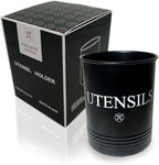 Utensil Holder Large Crocks Kitchen (black)