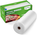 Syntus 11" x 150' Food Vacuum Seal Roll Keeper with Cutter Dispenser, Commercial Grade Vacuum Sealer Bag Rolls, BPA Free Food Vac Bags, Ideal for Storage, Meal Prep and Sous Vide