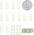 12 Inch Plate Hangers 12pack Plate Hangers for The Wall Suitable for 10.5-12.5 Inch Plate Wall Hangers for Display Invisible Decorative Wall Plate Hangers Plate Hooks for Hanging