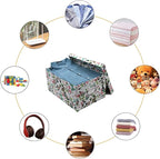 GUOZI Collapsible Storage Box, Decorative Memory box with Lid & Metal Reinforced Corners, Cardboard File Box with Handles, Organizer Gift Box for Keepsake Toy Photos Office Nursery Wardrobe Bookshelf