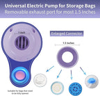 Electric Air Pump for Vacuum Storage Bags, Portable Travel Vacuum Pump Compressing Clothing Vacuum Seal Pump for Various Vacuum Seal Bags Purple(Storage Bag Not Included)