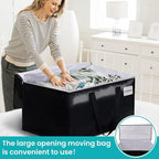 Extra Large Moving Boxes-Moving Bags with Zipper, Carrying Handles and Tag Pocket-Moving Supplies for Space Saving-Totes for Storage - for moving, Storage, Camping and Travel 125L-10 Pack