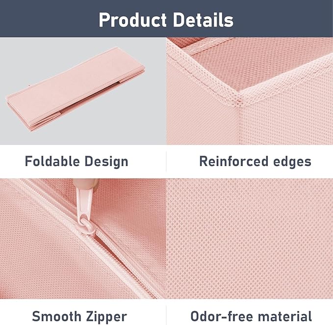 DIMJ Drawer Organizer Clothes Storage - 26 Pack Baby Dresser Organizer for Nursery, Small Fabric Closet Drawer Organizer Bins for Underwears Socks, Foldable Storage Dividers Organization for Bedroom
