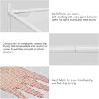 Clothes Drying Rack, 2-Layer Sweater Laundry Drying Rack Flat, Mesh Drying Rack Clothing for Indoor & Outdoor, White