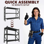 Heavy Duty Metal Shelving Unit - Industrial Grade Adjustable Shelves - 67" W x 19.6" D x 63" H - 4500 lbs Load Capacity Shelf for Garage, Workshop, Basement