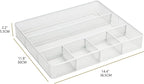 Annova Desk Top Organizer Tray for Office Organization - Metal Mesh - Storage Tray with Dividers for Pens, Desktop Accessories, Bathroom, Kitchen, Makeup and Office Supplies (Large, White)